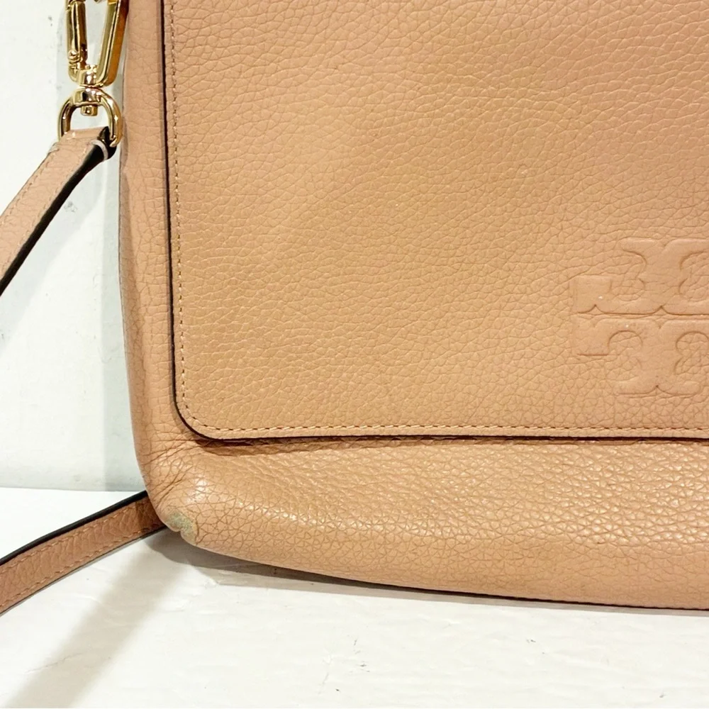 Tory Burch Salmon Pink Leather‎ Thea Fap Crossbody Bag